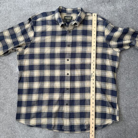 Eddie Bauer Shirt Mens XL Plaid Flannel Button Up Long Sleeve Outdoor Workwear - Picture 5 of 6